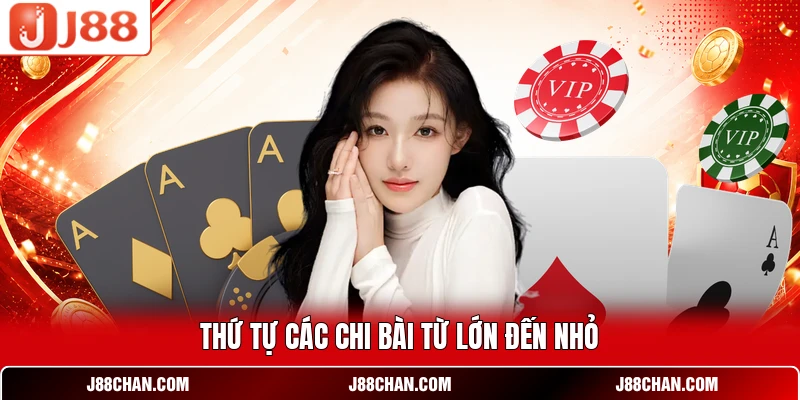 Thứ tự các chi bài từ lớn đến nhỏ 